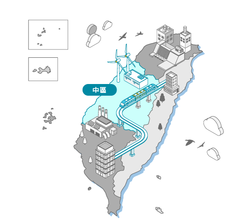 臺灣中區地圖
